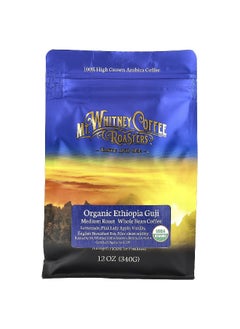 MT. WHITNEY COFFEE ROASTERS Mt. Whitney Coffee Roasters, Organic Ethiopia Guji, Whole Bean Coffee, Medium Roast, 12 oz (340 g)  - Image 1