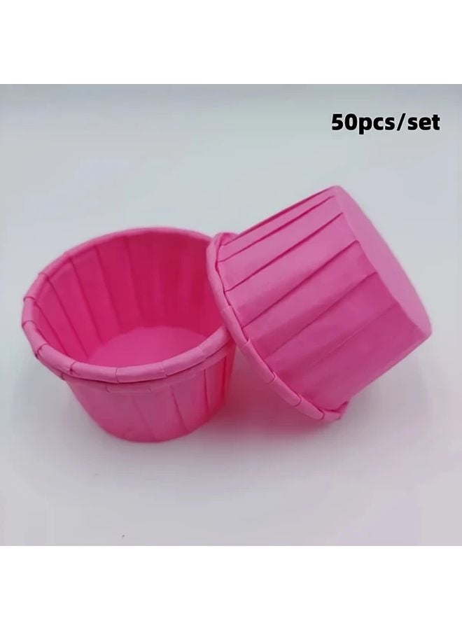 Pink Heat Resistant Greaseproof Cupcake Liners For Muffins Baking Party - Image 1