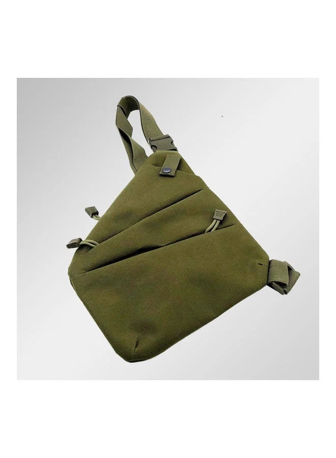 Nylon Crossbody Shoulder Storage Bag for Hiking Cycling Camping, Green, 18 x 4 x 17 cm - Image 1