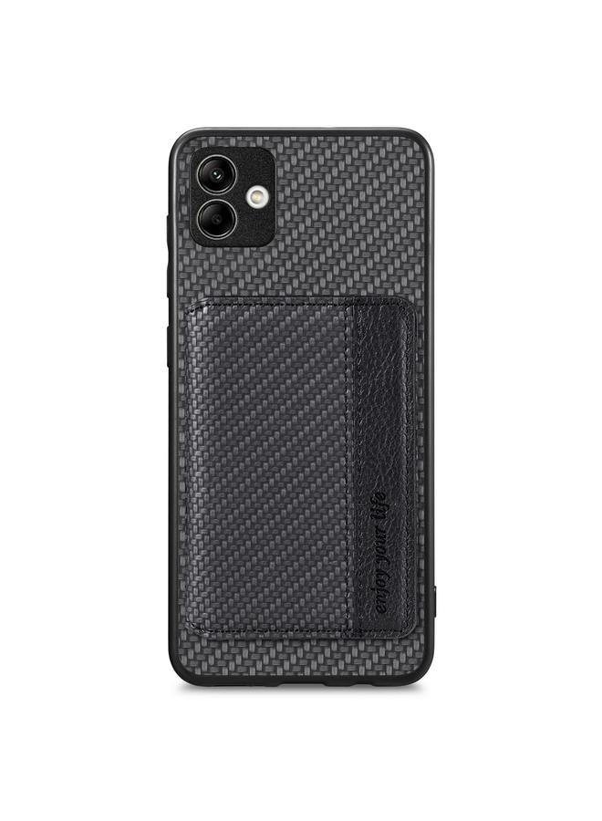 اس-توب جراب لهاتف Samsung Galaxy A04 4G مصنوع من ألياف الكربون ومحفظة مغناطيسية وحقيبة هاتف - Image 2