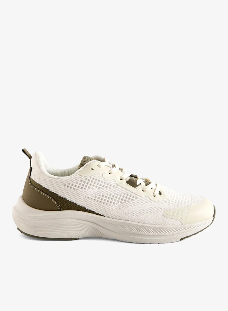 Redtag Men White Material Block Trainers