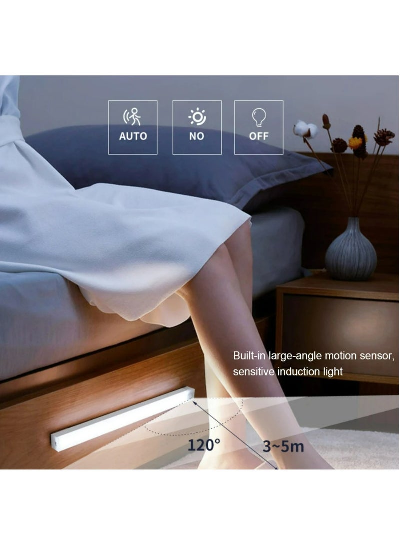 Night Lights Wireless LED Motion Sensor Lamp USB Rechargeable Magnetic Portable Wardrobe Bedside Closet Kitchen Aisle Detector - Image 1