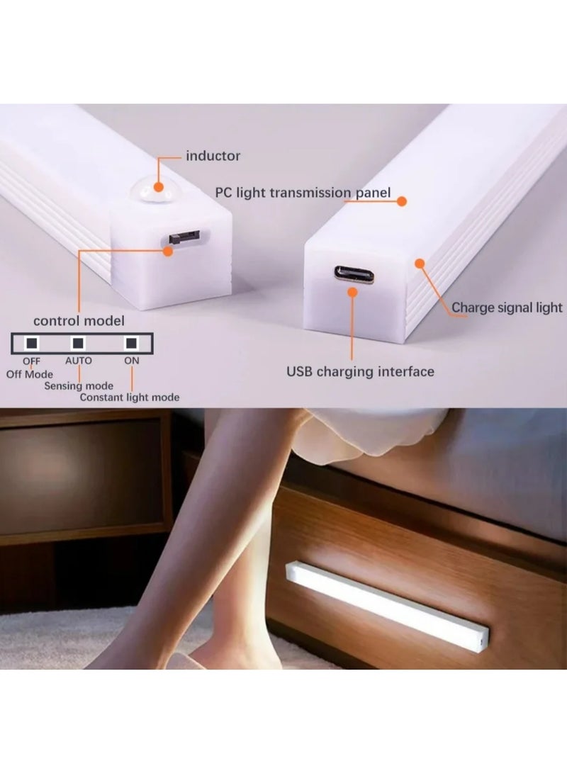 Night Lights Wireless LED Motion Sensor Lamp USB Rechargeable Magnetic Portable Wardrobe Bedside Closet Kitchen Aisle Detector - Image 4