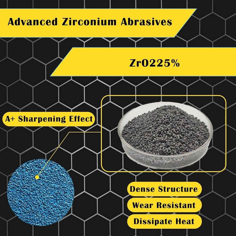 Crossarctic Zirconia 3 inch Sanding Disc R-Type Quick Change Disc(36 Grit) for Die Grinder - 25 Pack (Upgraded) - Image 5