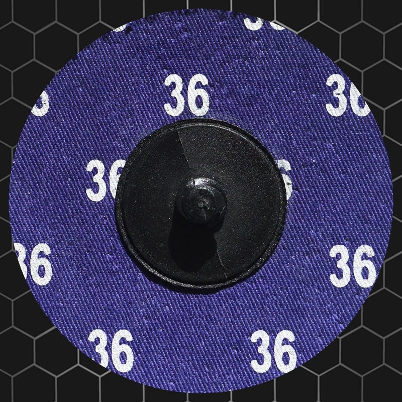 Crossarctic Zirconia 3 inch Sanding Disc R-Type Quick Change Disc(36 Grit) for Die Grinder - 25 Pack (Upgraded) - Image 3