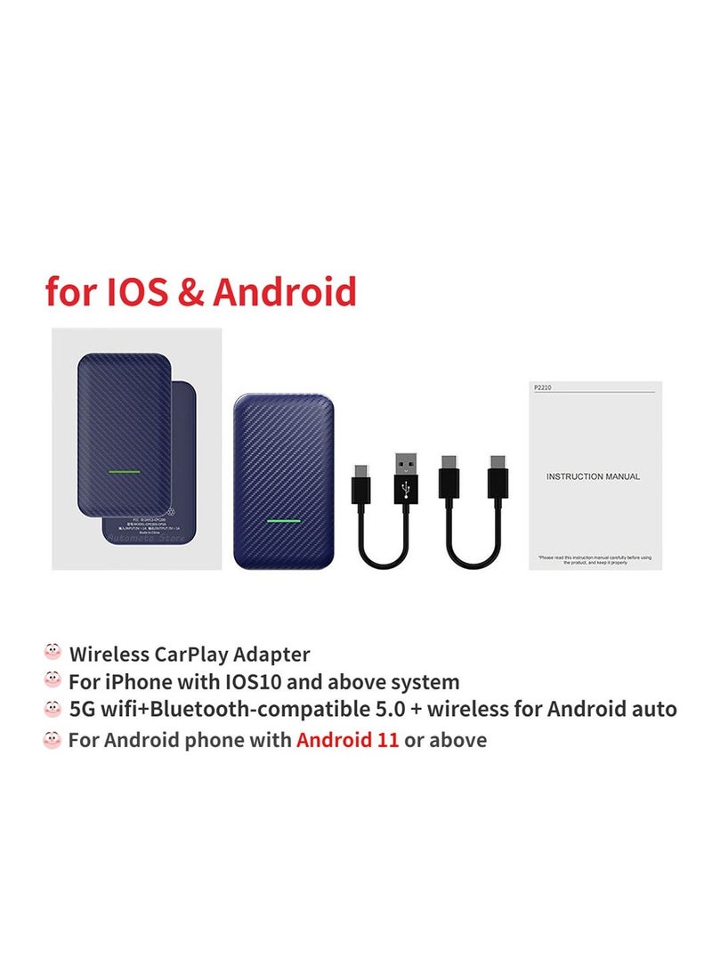 Generic - 4.0 Wireless Android Auto CarPlay Adapter CarPlay Dongle Auto Connect for Volkswagen Toyota Honda Audi Benz Mazd - Image 1