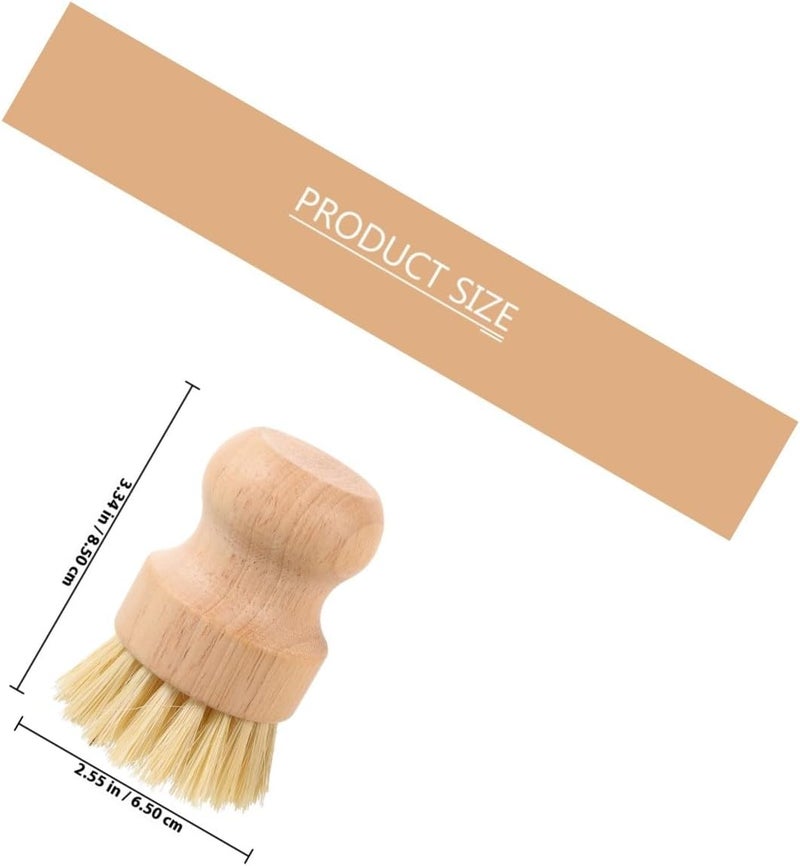 Veemoon Natural Palm and Sisal Kitchen Scrub Brush 2pcs, Multipurpose Pot and Pan Cleaning Brush with Stiff Bristles for Household Dishwashing and Kitchen Use - Image 2