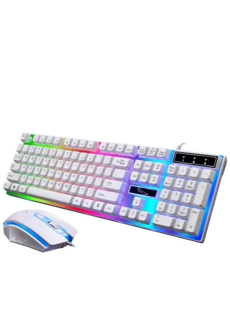 G21 Professional Gaming Bundle 4-in-1 Wired Rainbow Backlit Keyboard Ergonomic High-Precision Mouse Over-Ear Headset with Mic PS4 Ready Anti-Slip Mouse Pad for Gaming Office Home Use - Image 2