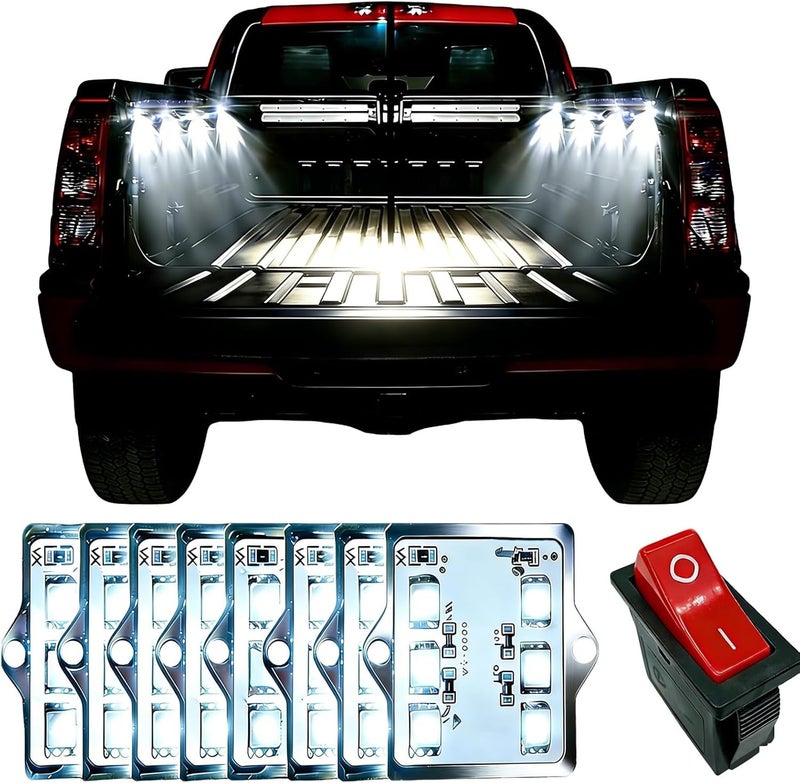 مصابيح LED لشاحنة سرير LED مجموعة إضاءة مع 48 SMD LED فائقة السطوع إضاءة حمولة سرير بيك أب مقاومة للماء لـ RV قارب - 8 قطع نسخة مطورة - Image 1