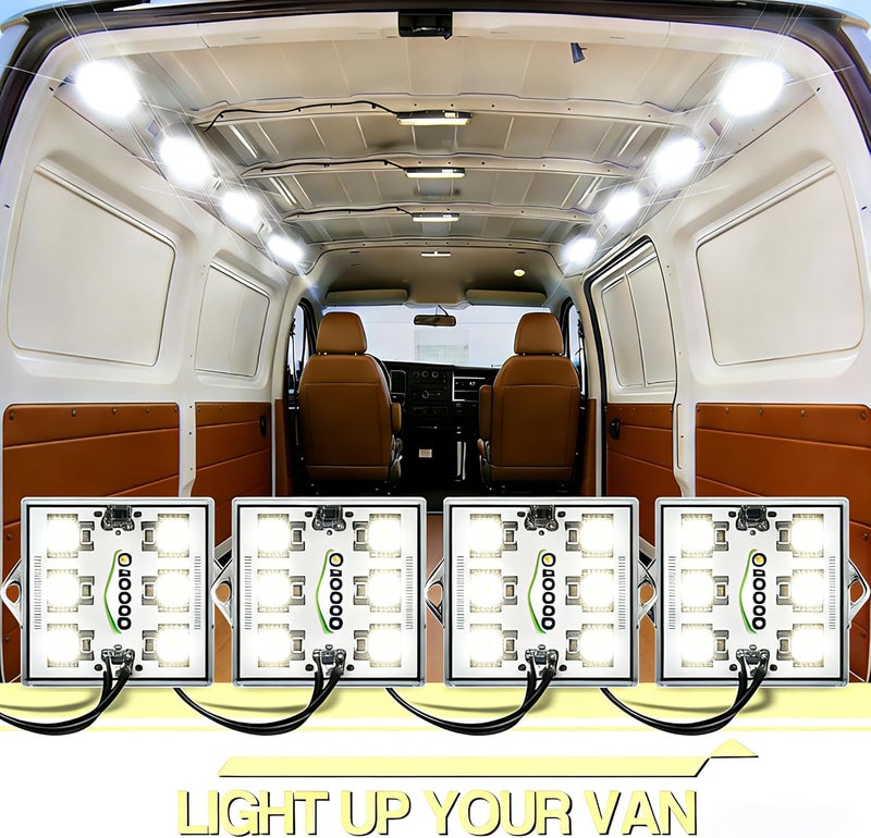 مصابيح LED لشاحنة سرير LED مجموعة إضاءة مع 48 SMD LED فائقة السطوع إضاءة حمولة سرير بيك أب مقاومة للماء لـ RV قارب - 8 قطع نسخة مطورة - Image 4
