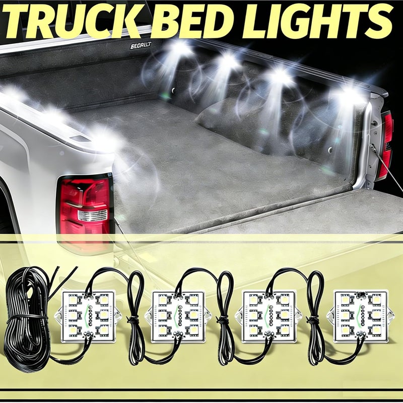 مصابيح LED لشاحنة سرير LED مجموعة إضاءة مع 48 SMD LED فائقة السطوع إضاءة حمولة سرير بيك أب مقاومة للماء لـ RV قارب - 8 قطع نسخة مطورة - Image 2