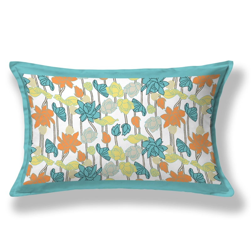 DE CAMA Since 1997 | 100% Cotton 240 TC Premium Single Size Bedsheet for Single Bed (60 x 90 Inch) with 1 Pillow Cover (17 x 27 Inch) Designer Printed Bedsheet Set - Floral Sky Blue - Image 2