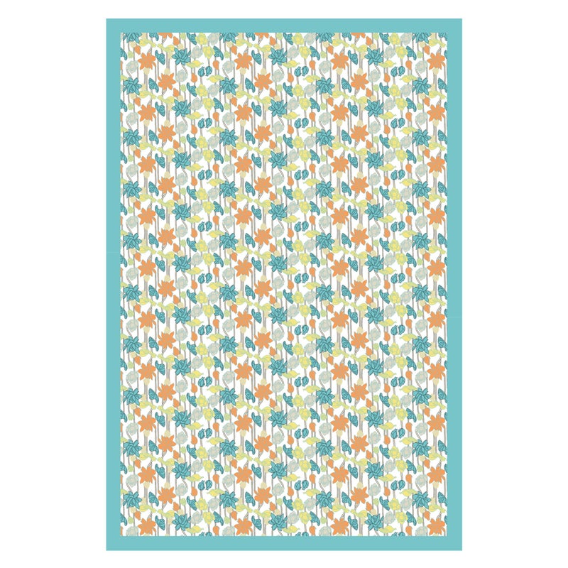 DE CAMA Since 1997 | 100% Cotton 240 TC Premium Single Size Bedsheet for Single Bed (60 x 90 Inch) with 1 Pillow Cover (17 x 27 Inch) Designer Printed Bedsheet Set - Floral Sky Blue - Image 3