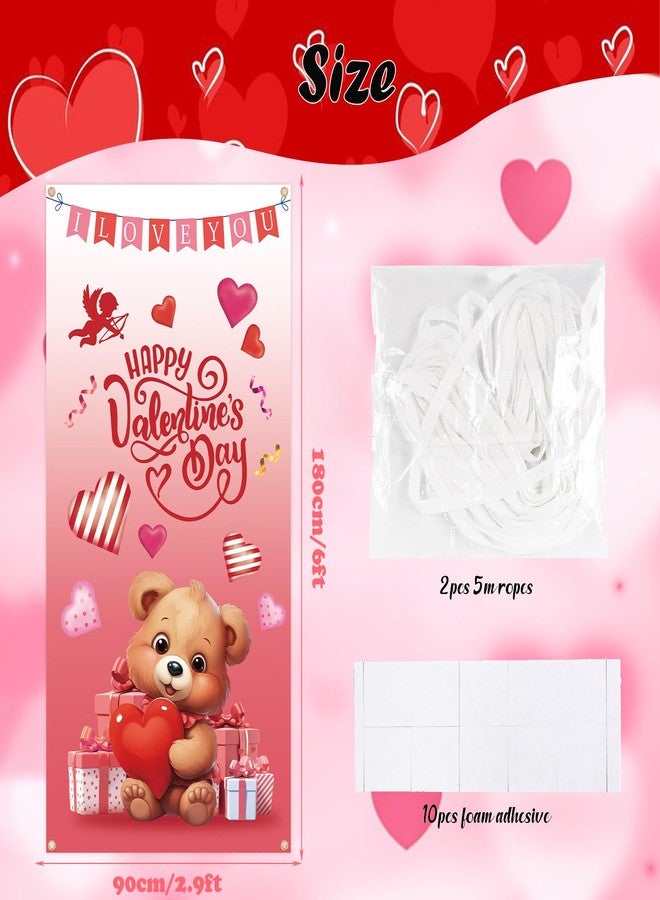DERAYEE Happy Valentine's Day Door Cover Decorations - Image 3