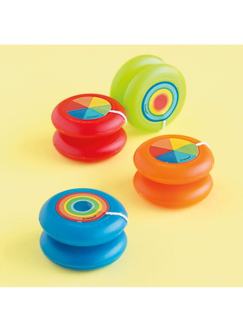 Unique Yo-Yos Multicolor Plastic Pattern 4-Pack - Image 2