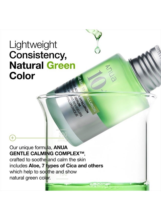 Anua Azelaic Acid 10 Hyaluron Redness Soothing Serum, Facial Serum for Sensitive skin, Hyaluronic Acid, Niacinamide, Spot Care, Natural Color, Vegan, Korean Skincare (30ml/ 1.01 fl oz.) Natural green 1.01 Fl Oz (Pack of 1)Fluid Ounce - Image 4