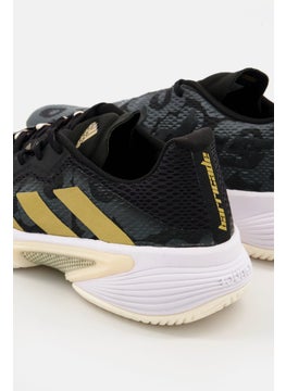Adidas Women Lace Up Barricade Wide Sports Shoes, Black  - Image 2
