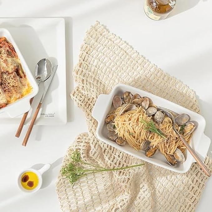 rayihni Baking Dish For Oven Ceramic Lasagne Pan Deep Lasagna Baking Dishes For Casseroles Ceramic Dish Casserole Dish Stormware Rectangular For Baking Size M - Image 4