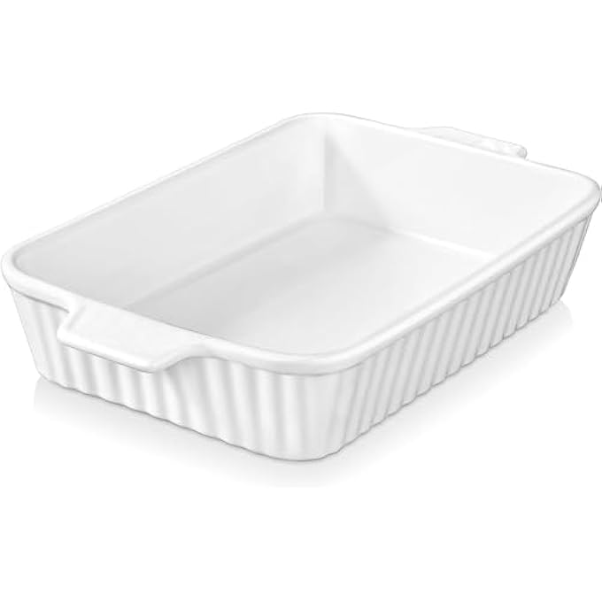 rayihni Baking Dish For Oven Ceramic Lasagne Pan Deep Lasagna Baking Dishes For Casseroles Ceramic Dish Casserole Dish Stormware Rectangular For Baking Size M - Image 1