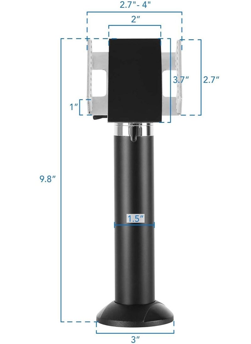 NEWSTAR NEWSTAR Universal Credit Card POS Terminal Stand, Rubber Pads, 60-100mm Width Adjustment, Locking Tilt, 360° Rotation, Cable Management, Black | 91-PTS04  - Image 3