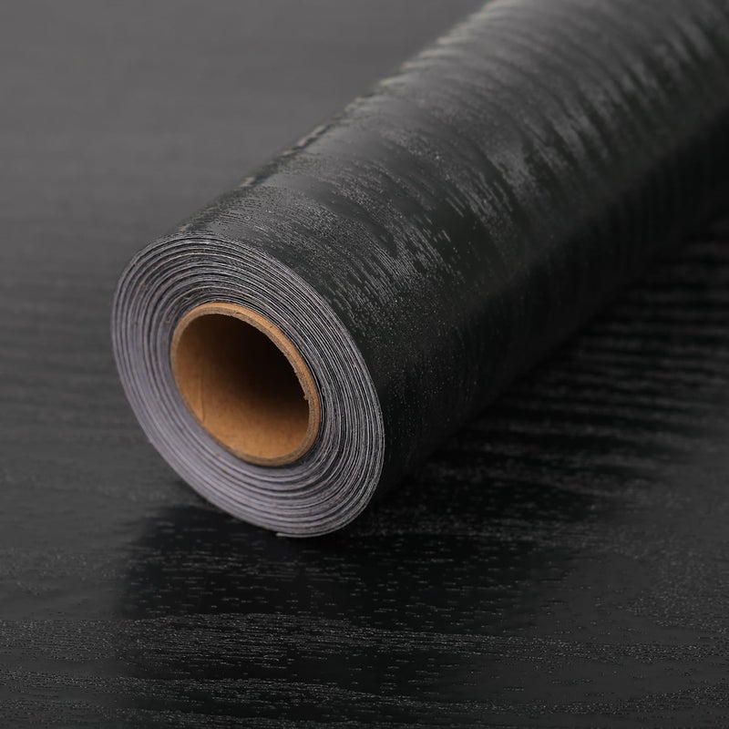 LOVADA Peel and Stick Wallpaper Black Wood Wall Paper 175 x 500 Inch Self Adhesive Wallpaper Peel and Stick Easy to Paste Wall Contact Paper for Stand Liner Table and Door Makeover Decor - Image 2