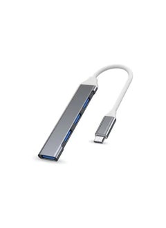 Generic USB Hub Type-C to 4 Port USB 3.0 + USB 2.0 Adapter, Slim Portable Data Hub with Aluminum Body  - Image 1