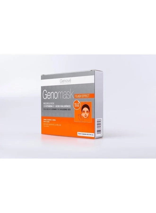 Genove  Genové Genomask Peel-Off Facial Mask with Vitamin C & Hyaluronic Acid | Purifying, Anti-Aging & Brightening Face Mask for Radiant Skin  | Best Price UAE