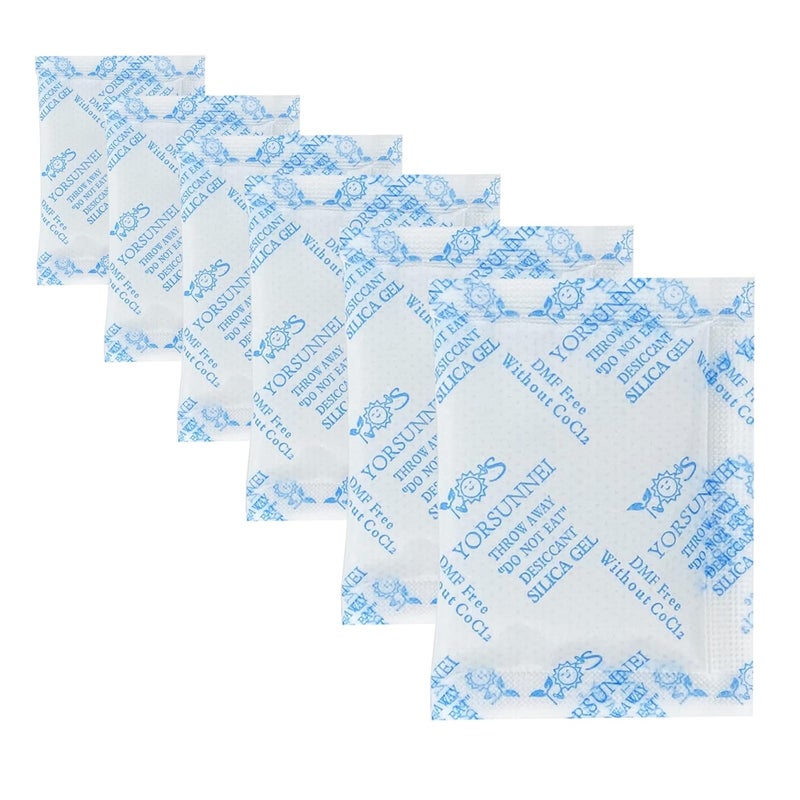 YORSUNNEI Food Grade Silica Gel Packets 2 Grams Desiccant Packs for Moisture Control Desiccant Bags Humidity Packs for Food Storage and Moisture Absorbers 200 Packs - Image 1