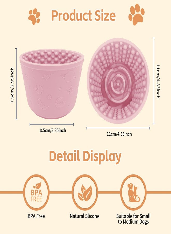 SmartTail Dog Lick Bowl, Anxiety Relief Silicone Slow Feeder Treat Dispenser, Anti-chocking Pet Dish, Non-Slip Licking Bowl Interactive Entertainment Dog Puzzle Toy for Small & Medium - Image 2