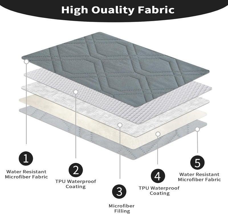 Trendy economical quality 132x208cm Double-Sided Waterproof Dog Bed Cover Pet Blanket with Anti-Slip Back for Furniture Bed Couch Sofa Reversible Flexible trendy construction - Image 3