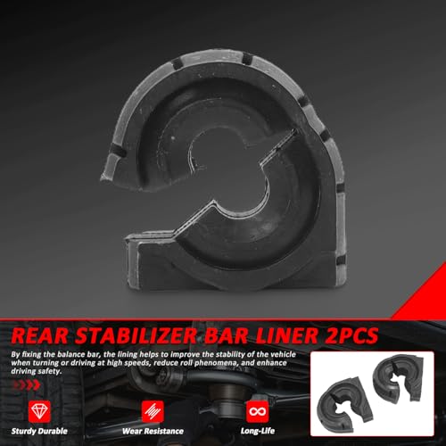Bomunik 2PCS Suspension Stabilizer Bar Bushing 2007-2018 For BMW X5,X6,3.0si,4.8i,M,xDrive35i,xDrive40i,xDrive50i,4.4T Replacement # 33506865170 33556772082 33556776559 - Image 2