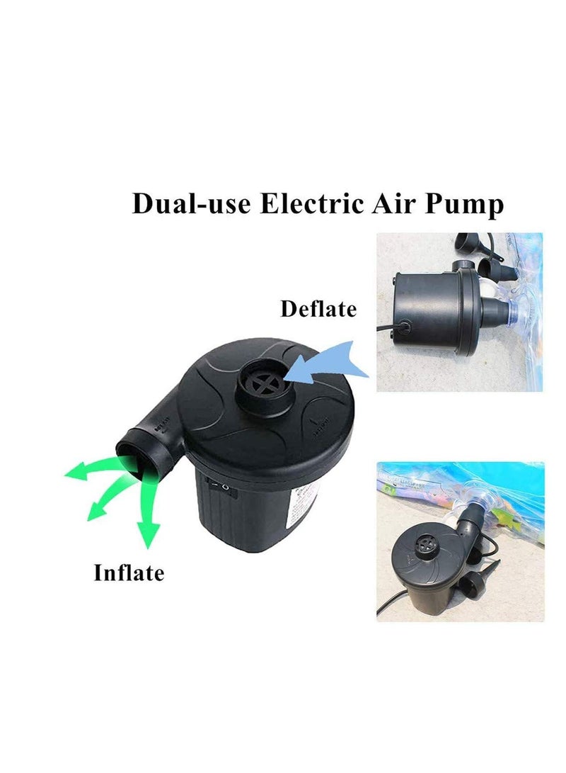 KASTWAVE Electric Air Pump,Portable Inflate and Deflate Air Pump with 3 Nozzles, AC 220V / DC 12V, Electric Pool Float Pump, Air Mattress Pump with Car Adapter for Camping Outdoor Pool Party - Image 1
