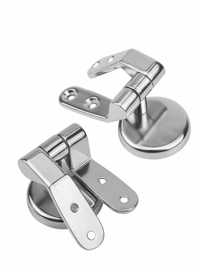 Y&D Toilet Seat Hinges Fittings, Chrome Finished Fittings and Fixtures Perfect for Wooden Resin MDF Seats Universal Adjustable Zinc Alloy  - Image 2