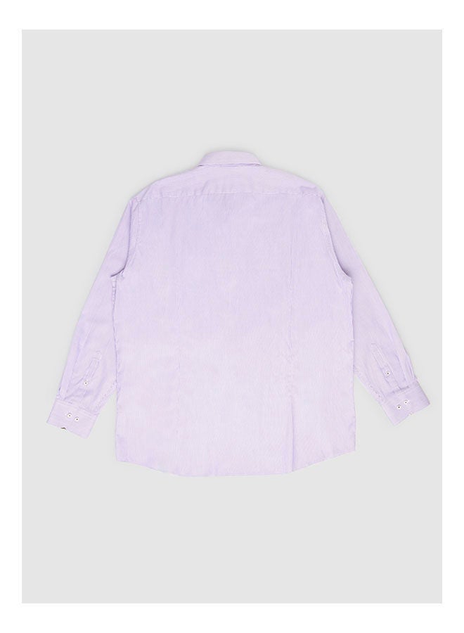 JACQUES BRITT Collared Neck Long Sleeve Stripes Shirt  - Image 2