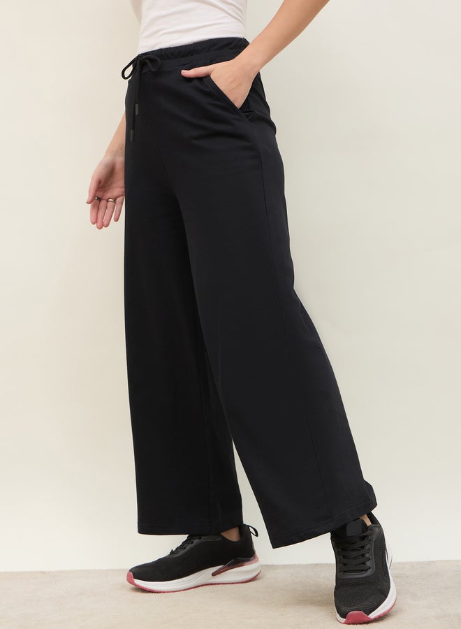 Styli Styli Solid Straight Leg Joggers with Drawstring  - Image 3