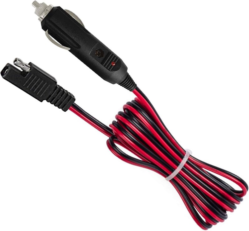 AYECEHI SAE to Car Cigarette Lighter Plug - 14AWG 12V Charging Cable with Fuse and LED Light (3FT) - Image 3