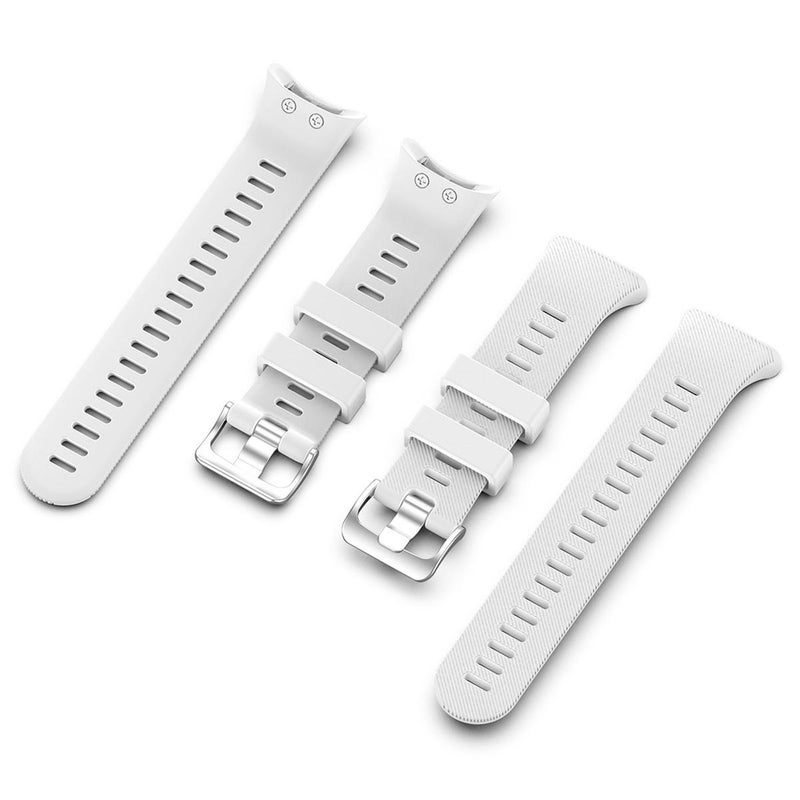 erorex For Garmin Forerunner 45 / 45S / Swim 2 Twill Solid Color Silicone Watch Band(White) - Image 4