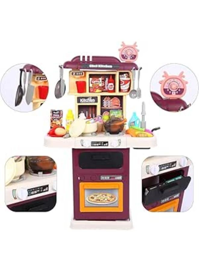Kids Kitchen Playset – Purple with Accessories