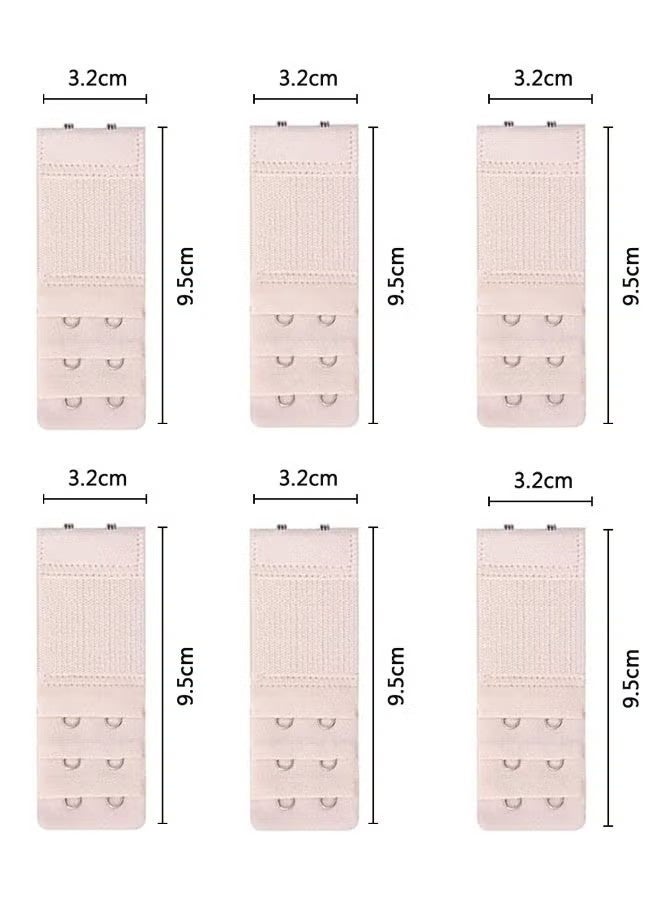 Women Bra Extenders Elastic Bra Strap Extenders 3 Rows /2 Hooks （color of skin） - Image 3