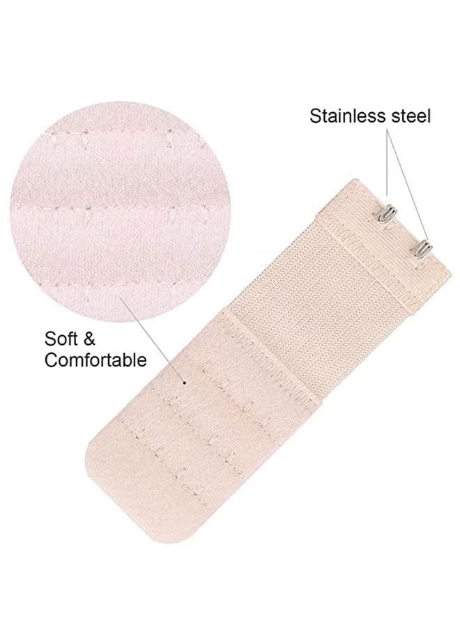 Women Bra Extenders Elastic Bra Strap Extenders 3 Rows /2 Hooks （color of skin） - Image 2