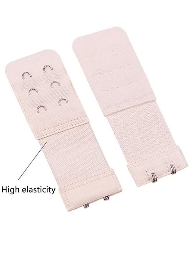 Women Bra Extenders Elastic Bra Strap Extenders 3 Rows /2 Hooks （color of skin） - Image 5