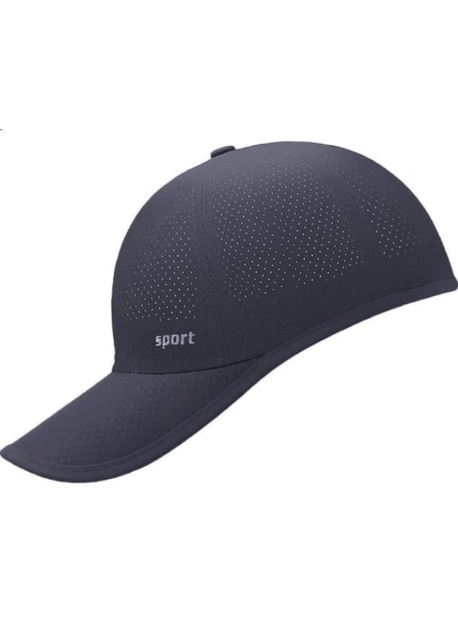 Tucano Men'S Summer Thin Baseball Cap Outdoor Cycling Quick-Drying Cap Breathable Duck Tongue Cap Sunshade Sun Hat Light Grey - Image 2