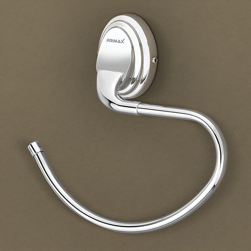 Primax Primax Cubic Stainless Steel 304 Grade Napkin Ring/Towel Ring/Napkin Holder/Towel Hanger/Bathroom Accessories (Chrome) Pack of 1  - Image 1