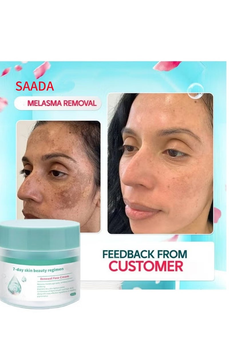 سعادة كريم سعاده لتفتيح البشرة 50 جرام - مقاوم للتجاعيد ومزيل البقع الداكنة للنمش وتوحيد لون البشرة لجميع أنواع البشرة - Image 2