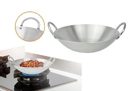 RJ kitchenware Store Aluminum Kadhai Deep Kadai | Non Induction Kadai | Without Non Stick Kadai |Kadai Deep Cooking Kadai | Deep Cooking Silver (1.5 Litter) - Image 3