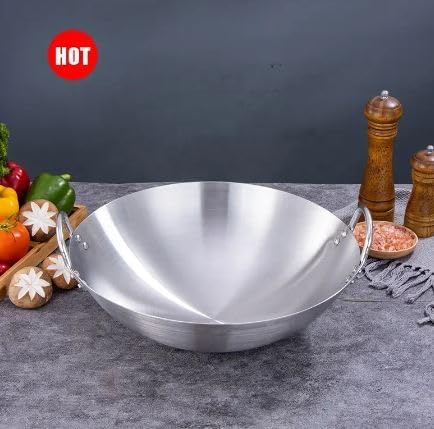 RJ kitchenware Store Aluminum Kadhai Deep Kadai | Non Induction Kadai | Without Non Stick Kadai |Kadai Deep Cooking Kadai | Deep Cooking Silver (1.5 Litter) - Image 2