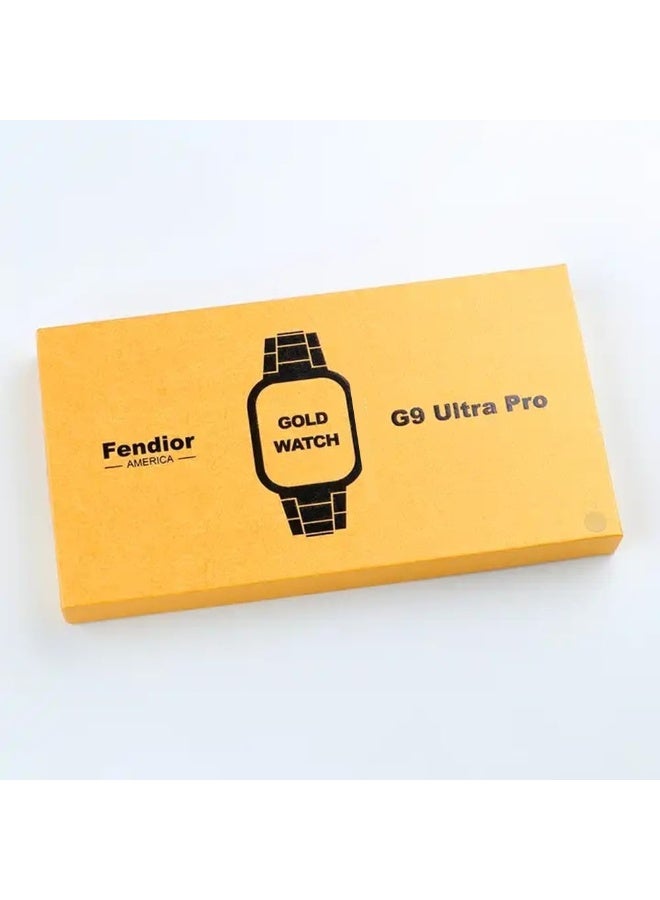 Fendior G9 Ultra Pro Gold Smart Watch Series 8 NFC Bluetooth Call, Fitness Tracker, Wireless Charging, AMOLED Display, Waterproof Men’s Smartwatch with Sports Modes & Health Monitoring – 2023 Edition - Image 3