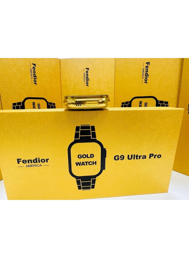 Fendior G9 Ultra Pro Gold Smart Watch Series 8 NFC Bluetooth Call, Fitness Tracker, Wireless Charging, AMOLED Display, Waterproof Men’s Smartwatch with Sports Modes & Health Monitoring – 2023 Edition - Image 4