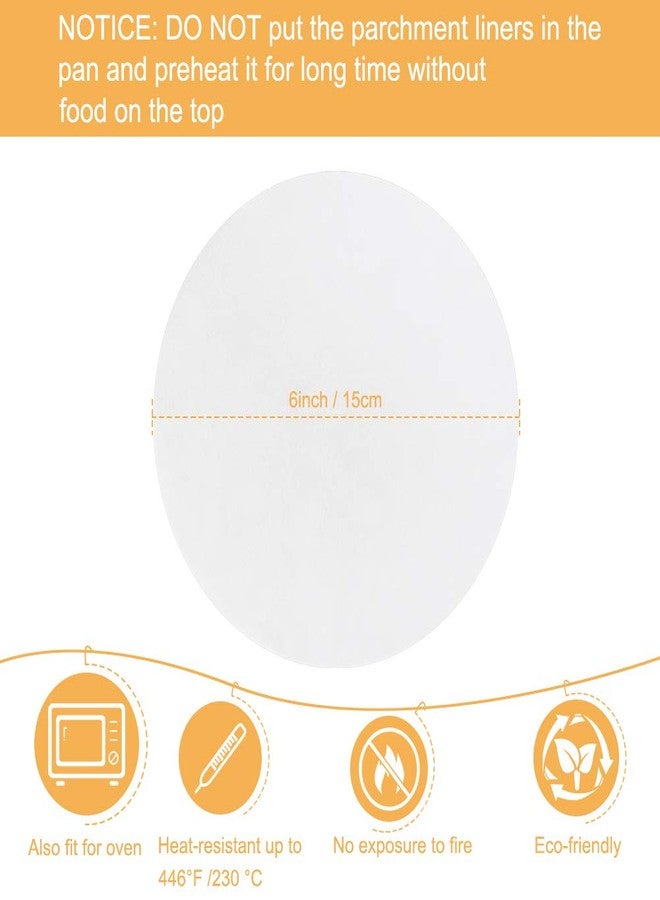 BYKITCHEN 6 Inch Round Parchment Paper, Set of 200, Non Stick Burger Patty Paper/Small Round Parchment Paper for Springform Pan, Round Cake pan and Smash Burger Press (4.5/5.5/7/8/9/10/12in Optional) - Image 3