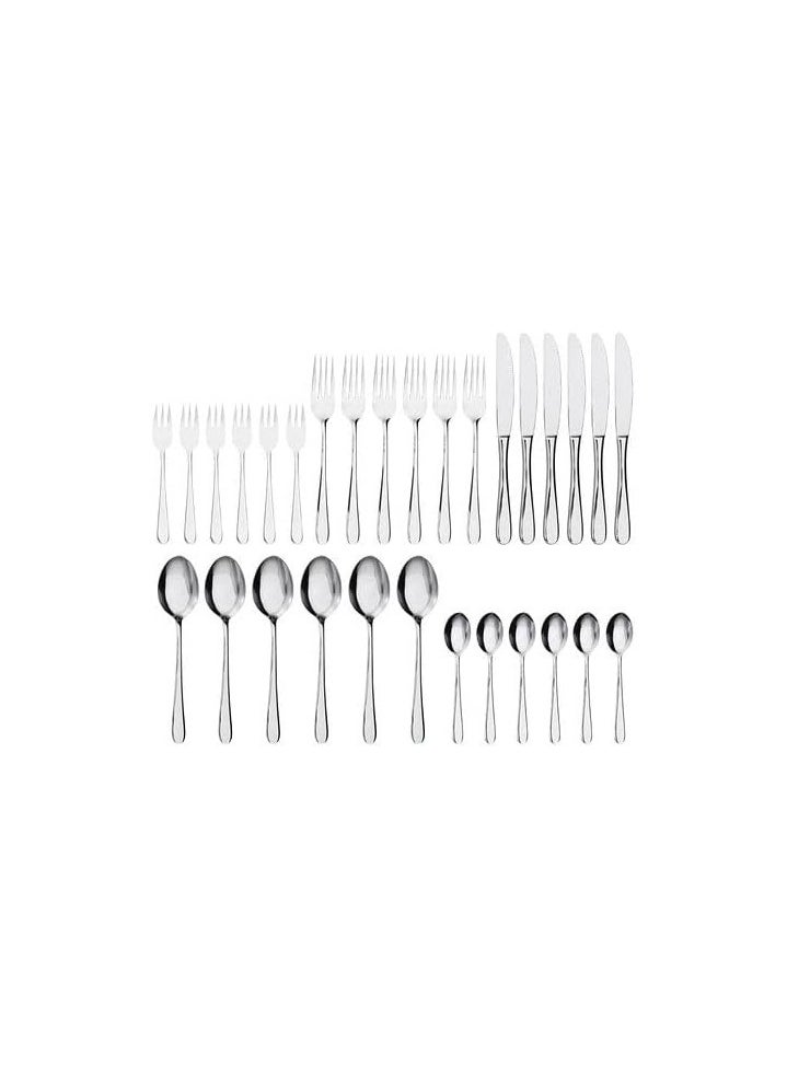 Generic Mar-Top 30 Piece Silverware Set with Steak Knives for 8, Stainless Steel Flatware Set for Home Kitchen Restaurant Hotel, Includes Knife Fork Spoon, Dishwasher Safe  - Image 2